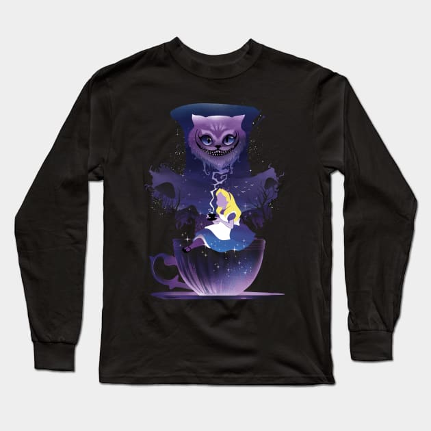 Midnight Tea Long Sleeve T-Shirt by DANDINGEROZZ